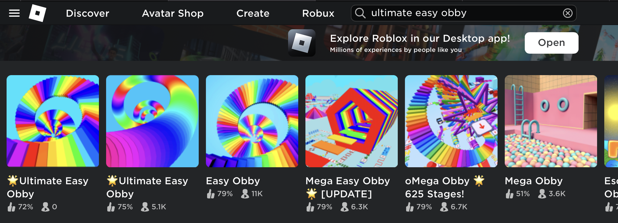 Games Page Says There are only 11 Obbys on Roblox - Website Bugs -  Developer Forum
