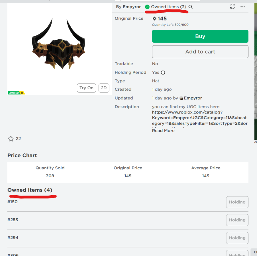 Roblox doesn't show UGC limiteds in your inventory - Catalog Asset Bugs -  Developer Forum